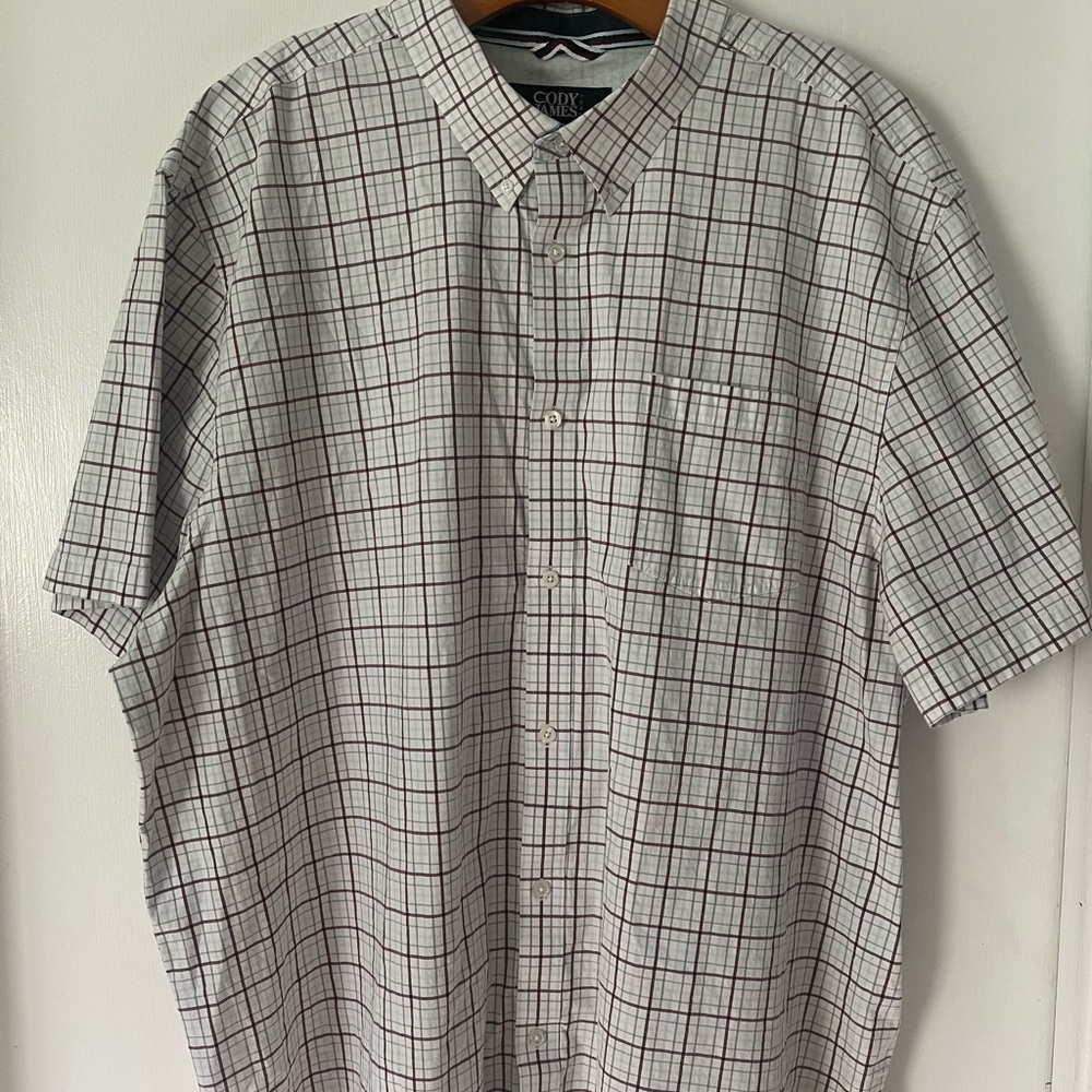 Men's Cody James White and Red Plaid Shirt